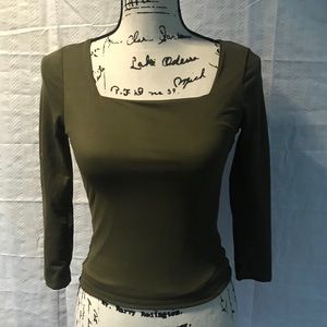 Almost Famous Olive Long Sleeve Top